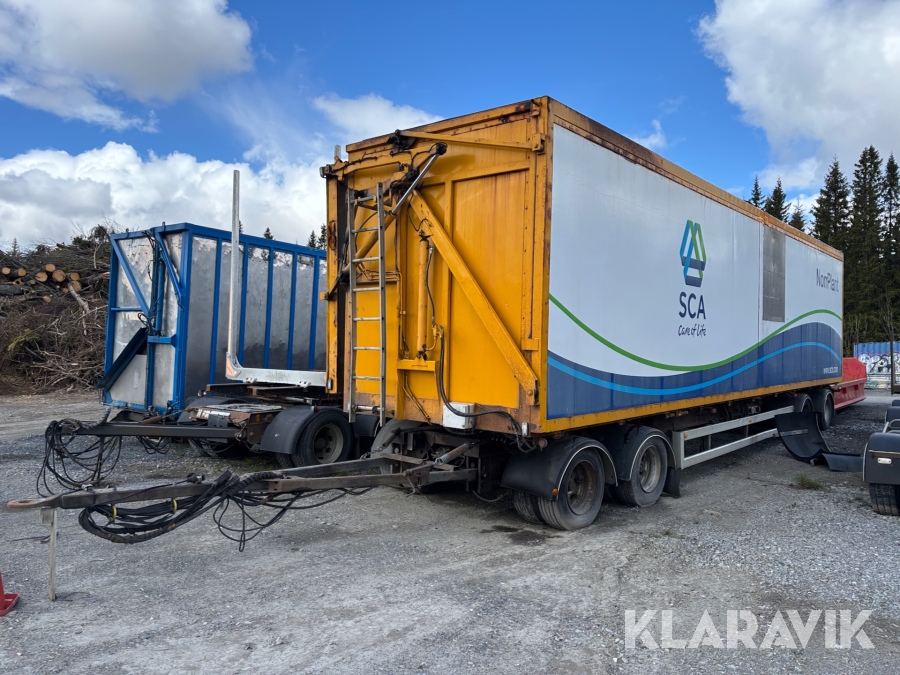 Lastbilssläp A. Diehl med hydraulisk lyft