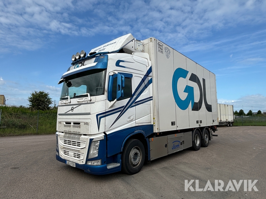 Lastbil Volvo FH 510 med kyl- & frysaggregat & öppningsbar sida