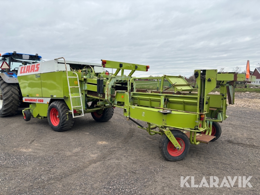 Fyrkantspress Claas Quadrant 1100 - Med balstaplare
