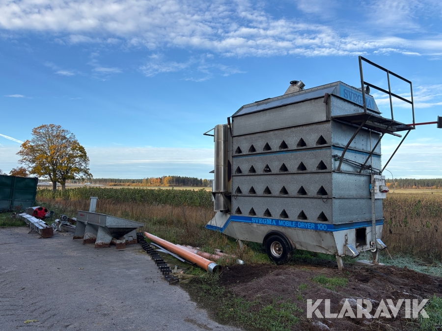 Mobil spannmålstork Svegma 100 med tillbehör