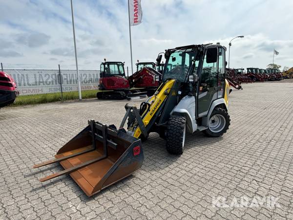 Hjullastare Kramer 5035 med skopa & gafflar
