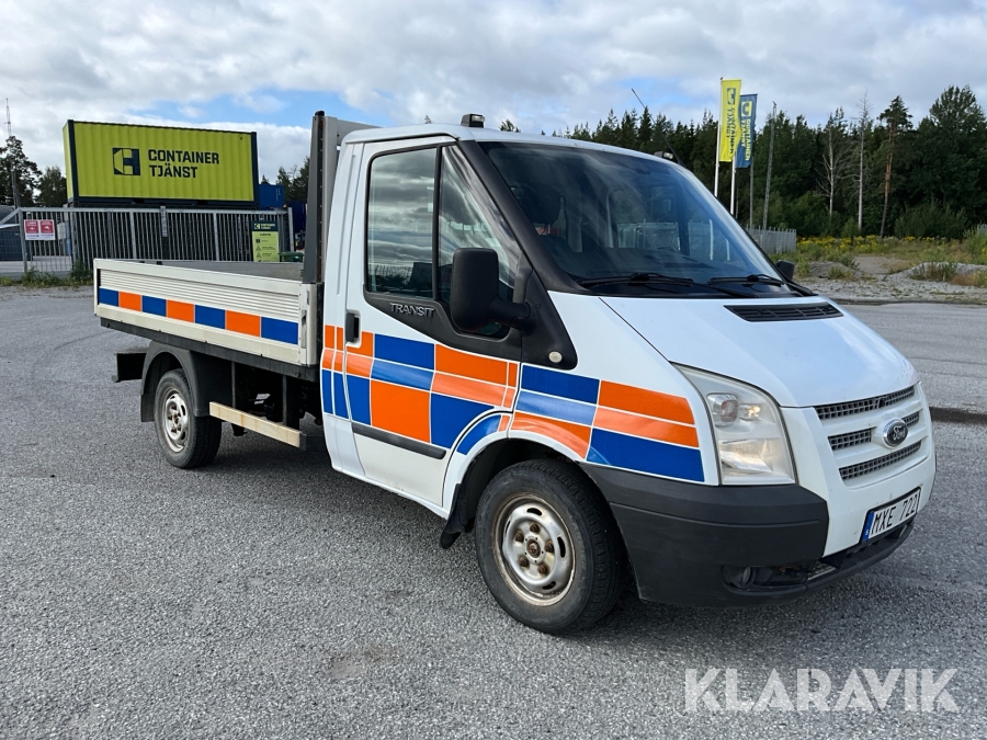 Flakbil Ford Transit T300 2.2 TDCi med kran 
