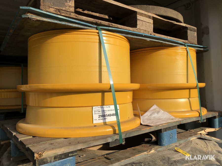 4st Fälgar Volvo Original till Hjullastare