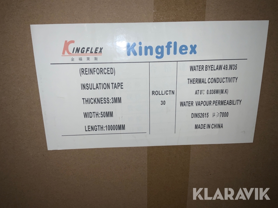 Isoleringsskarvtejp Kingflex 335 stycken rullar
