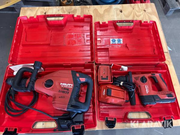 Borrhammare 1 st, Mejsel och bilningshammare 1 st Hilti TE 4-A22 / TE 700AVR