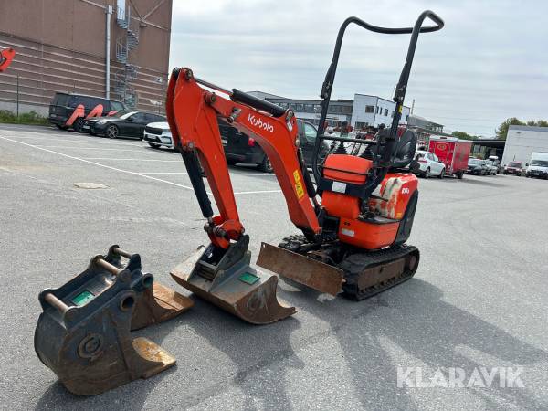 Grävmaskin Kubota U10-3 med 3 skopor