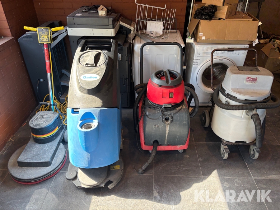 Parti med städmaskiner
