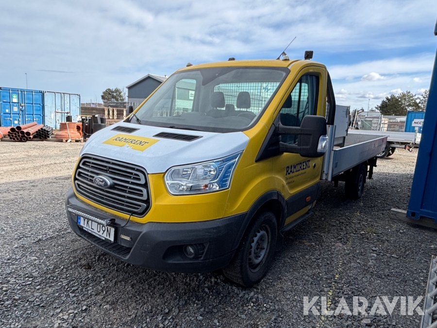 Flakbil med kran Ford Transit