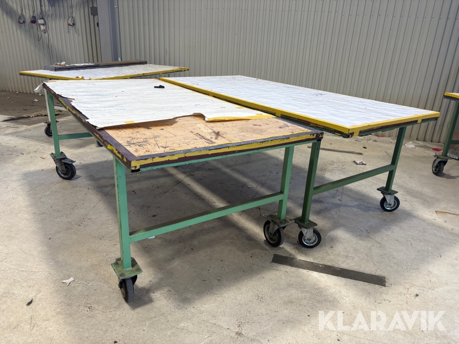 Arbetsbord på hjul 2 st