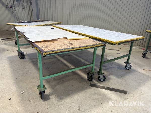 Arbetsbord på hjul 2 st