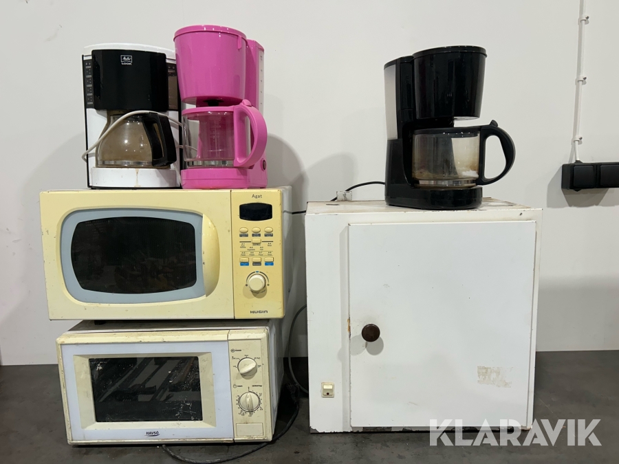 Värmeskåp, kaffebryggare & Micro