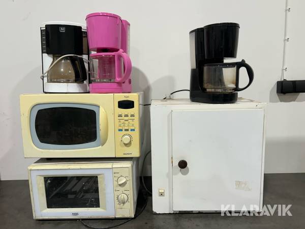 Värmeskåp, kaffebryggare & Micro