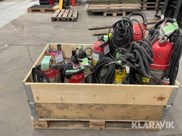 Diverse pumpar Grindex, Atlas Copco, Tsurumi