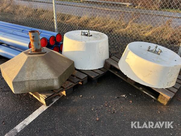 Flaggstångsfundament 3 st