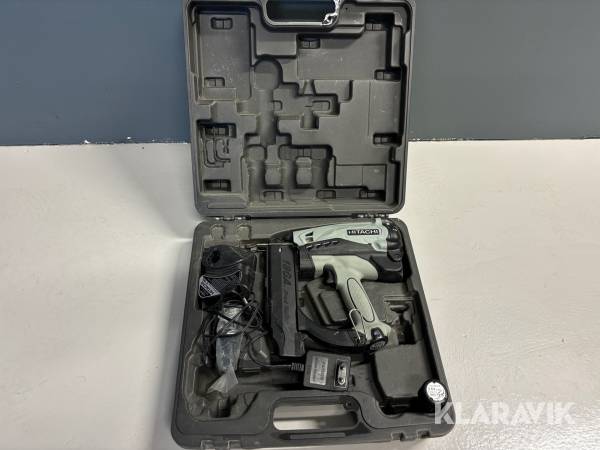 Dyckertpistol Hitachi NT 50GS med två batterier