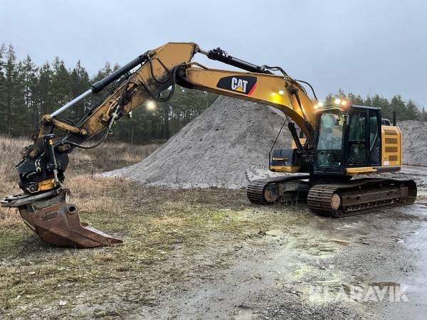 Grävmaskin CAT 320EL med grävsystem Leica, rotator & redskap