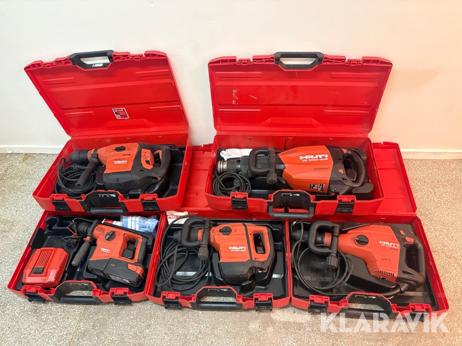 Paket med olika borr/kombihammare Hilti 5 st