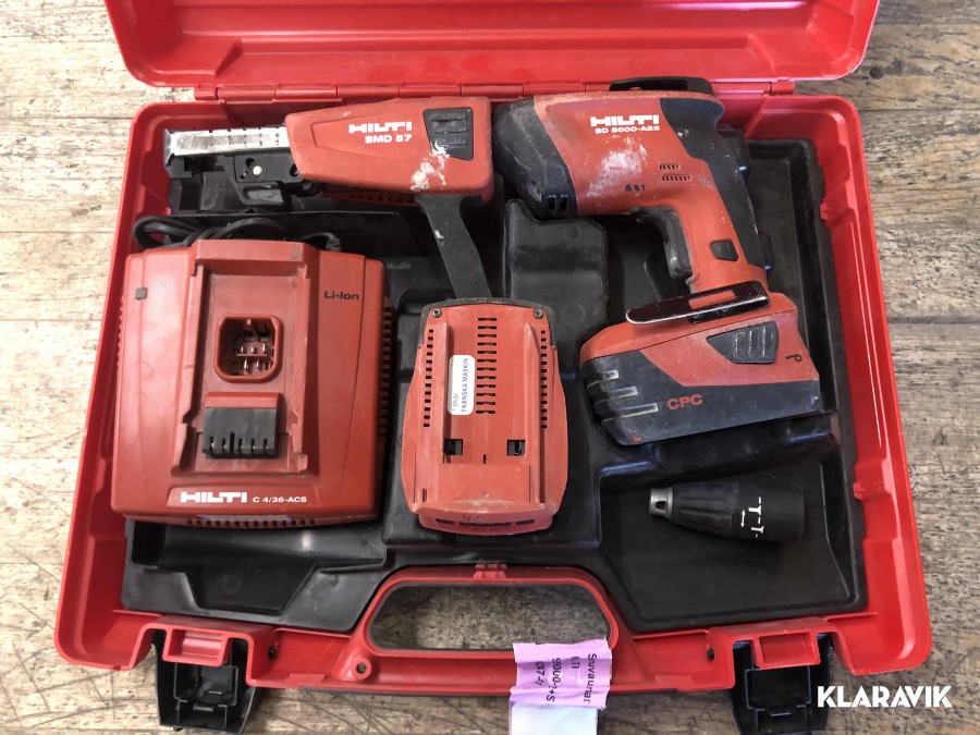 Skruvautomat batteri, 21,6V Hilti SD 5000-A22+SMD57 