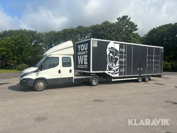 Dragbil Iveco Daily 40-170 3,0 JTD Hi-Matic med trailer