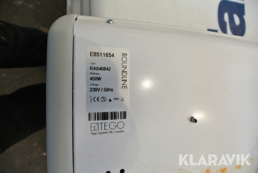Värmeelement Tego Roundline 450 watt, Jönköping, Klaravik au
