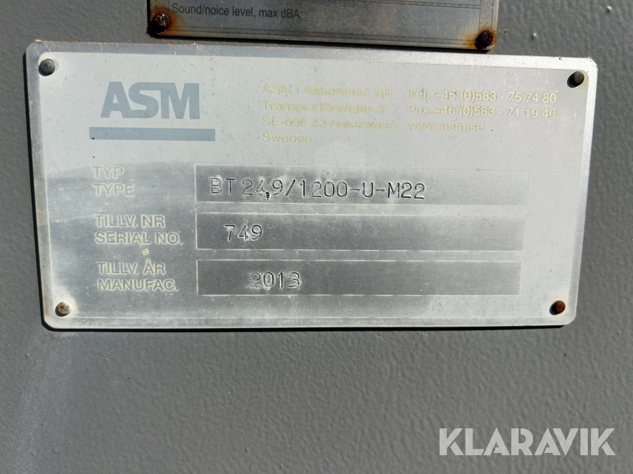 Transportör ASM BT24,9/1200-U-M22