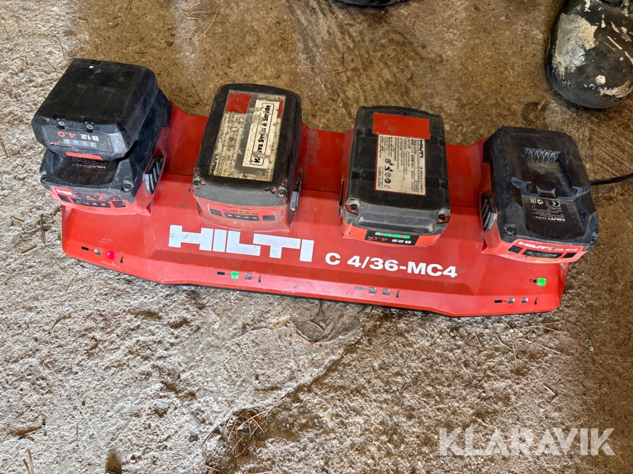 Skruvdragare Hilti SF 4-A22 med 4 batterier och laddstation samt en slagskruvdragare