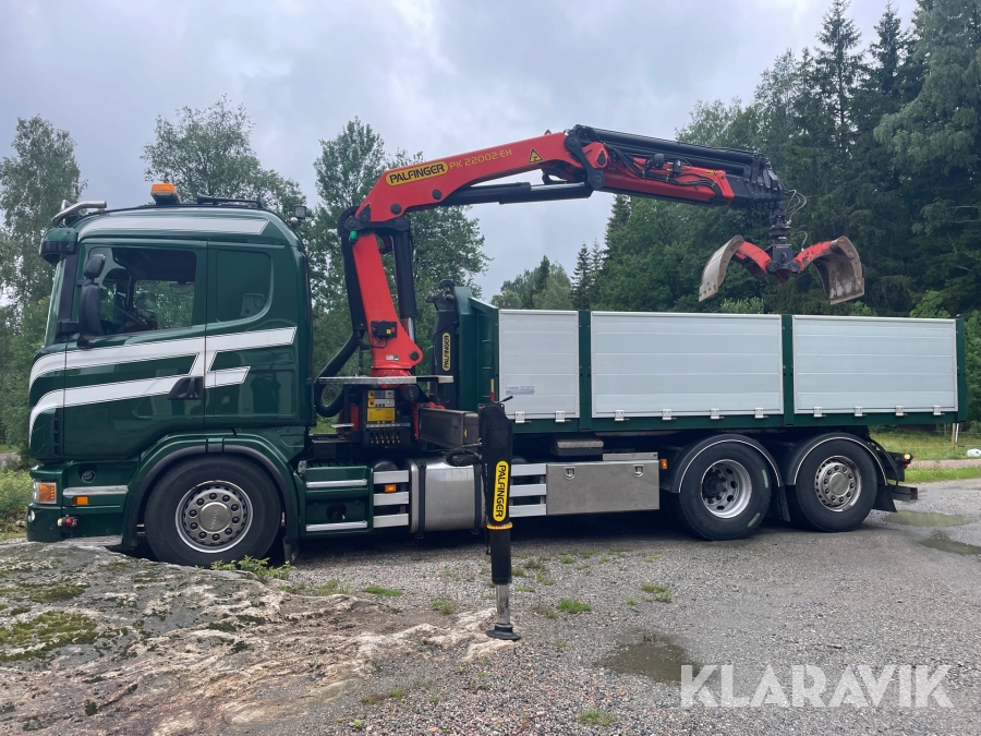 Kranbil Scania G 480 LB6X2*4HNB med lastväxlare + skopa