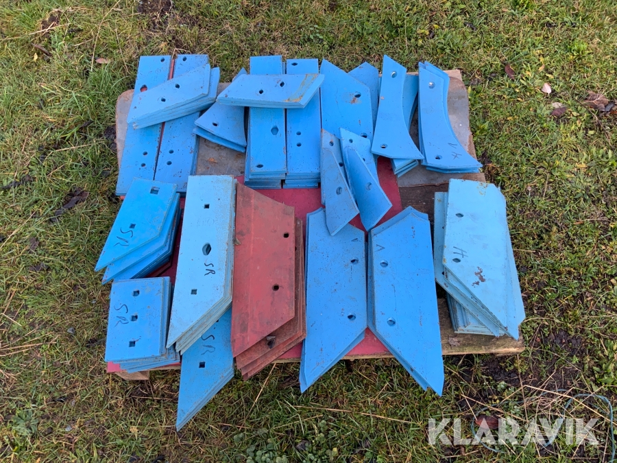 Blandade slitdelar till plog Överum