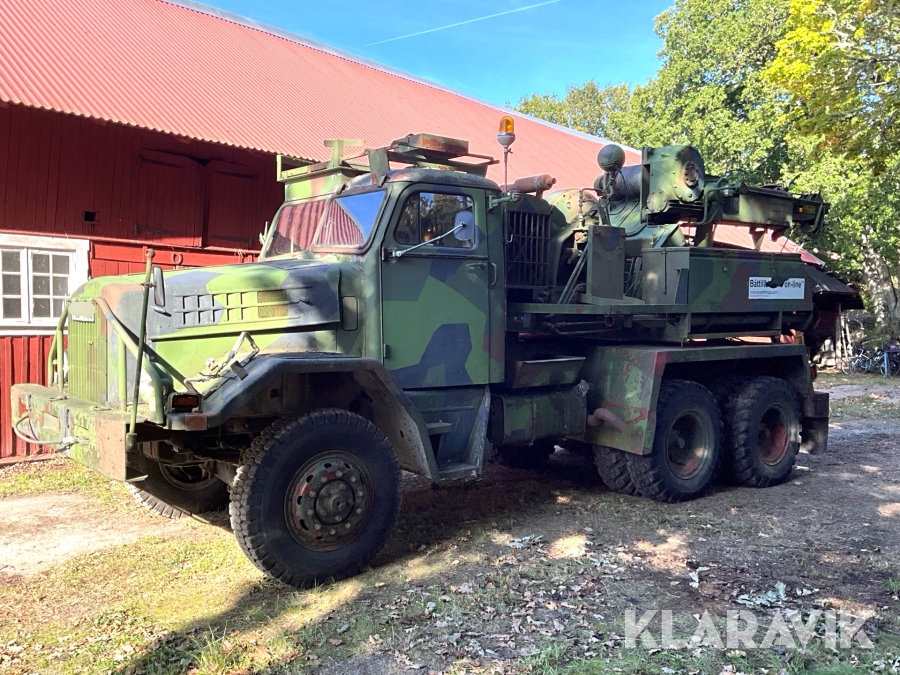 Veteranlastbil Scania-Vabis LA82 Tungbärgare med Hiab kran