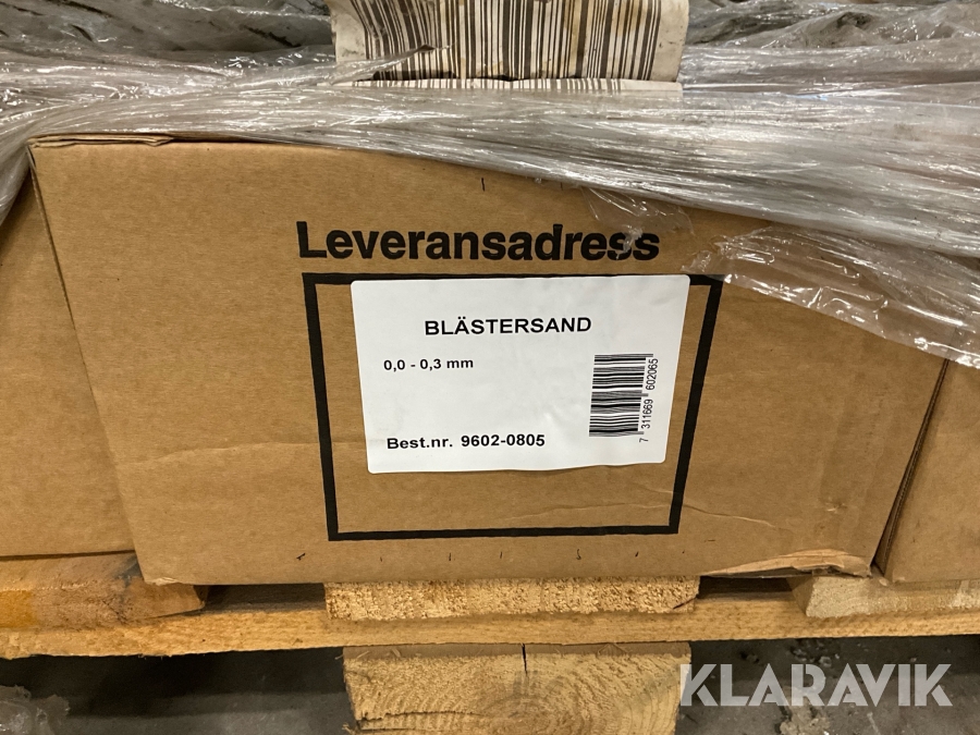 Blästersand 6st lådor 0,0-0,3mm
