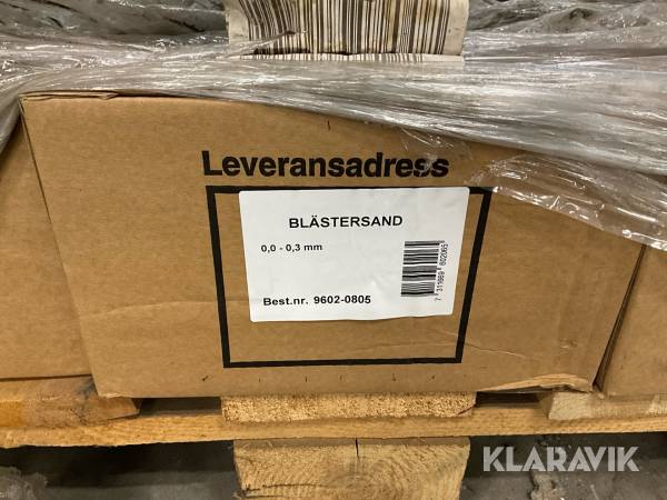 Blästersand 6st lådor 0,0-0,3mm