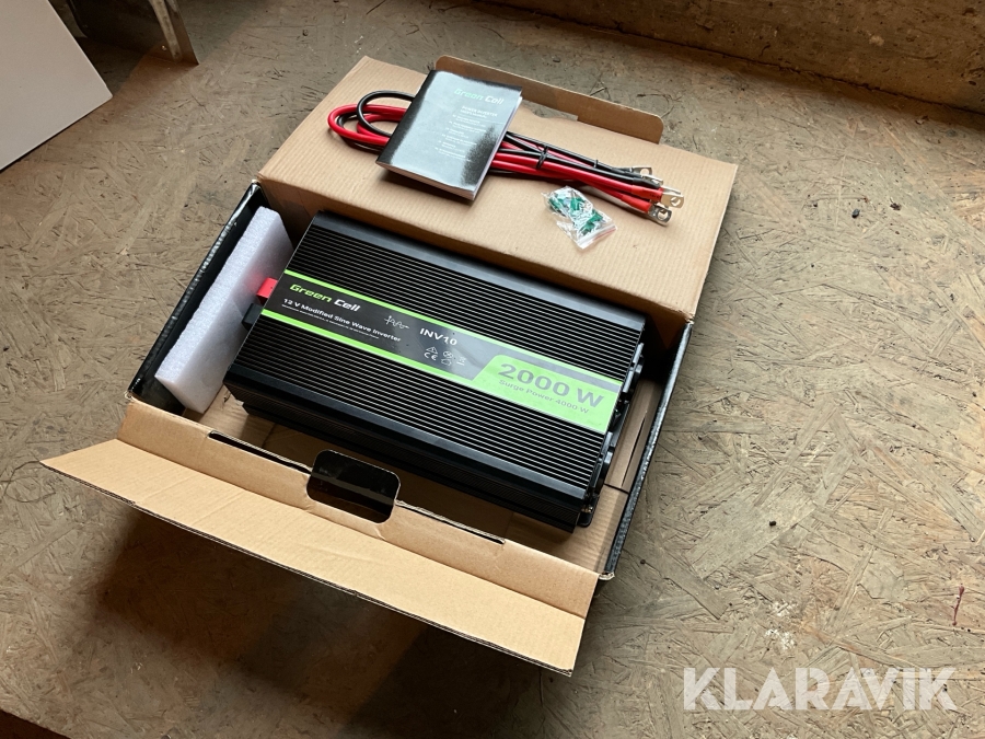 Spänningsomvandlare/inverter Green Cell 2000W