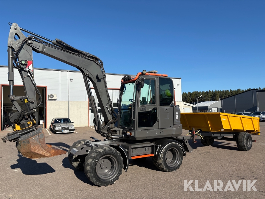 Grävmaskin Volvo EW60E tippvagn