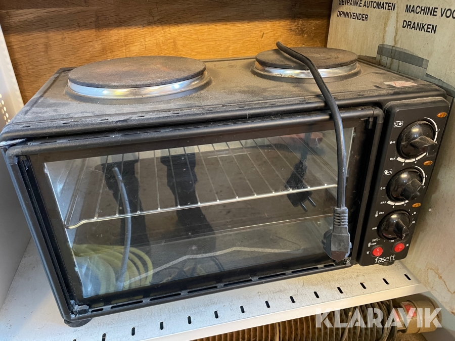 Ugn med två spisplattor Fasett