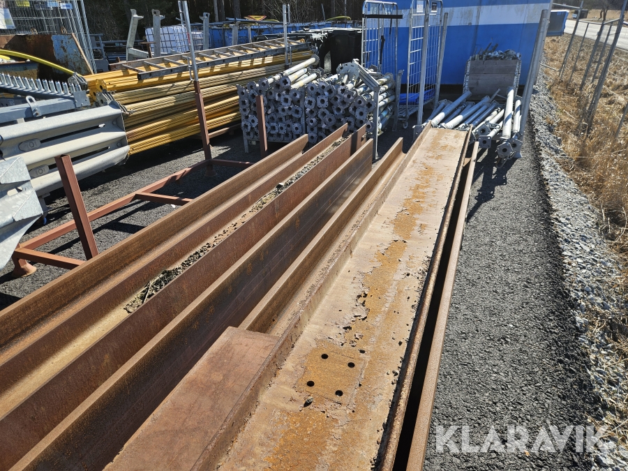 H-balkar och stålbalkar 6 st