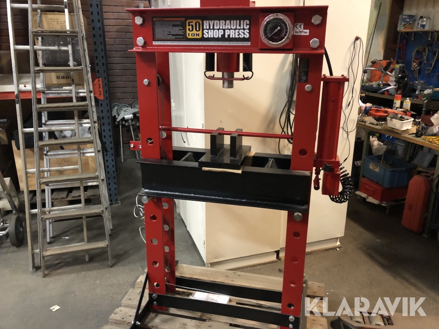 Verkstadspress Redtool 50 ton lufthydraulisk