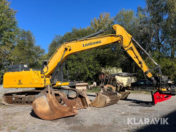 Grävmaskin LiuGong CLG922E med flera redskap samt GPS