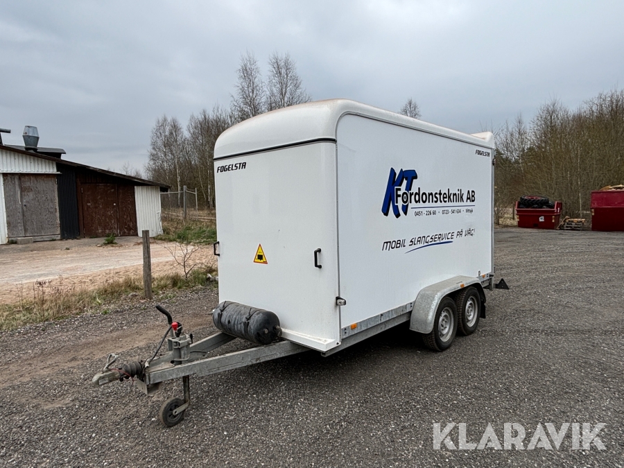 Skåpsläp för mobil slangservice Brenderup CEB