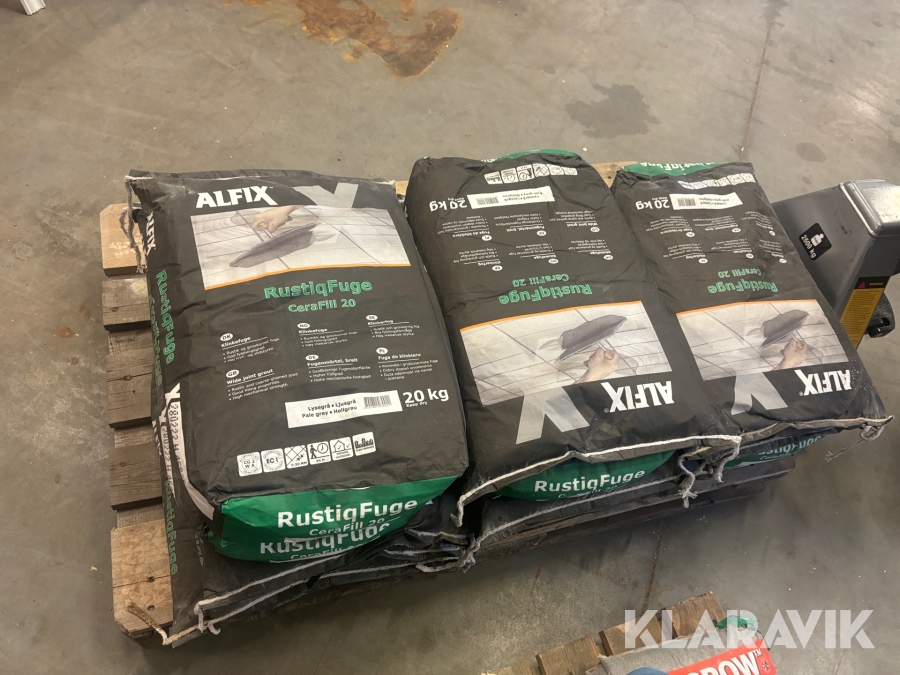 Fogmassa 14 st säckar Alfix Cerafill 20 ljusgrå