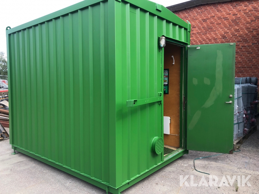 Container isolerad med Luftvärmepump 