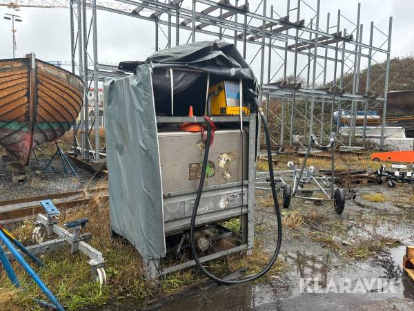 Dieseltank med pump, 1 kubik Finncont