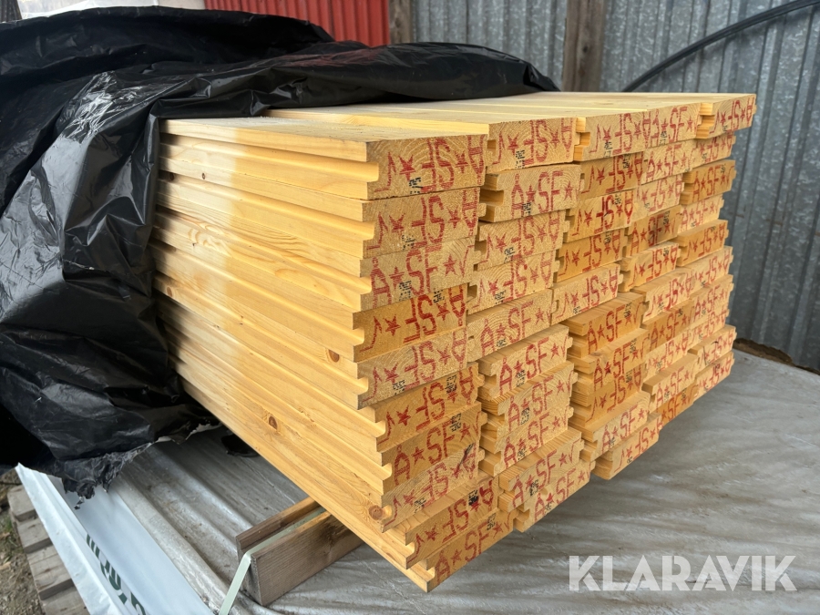 Massivt trägolv/vägg 50 st