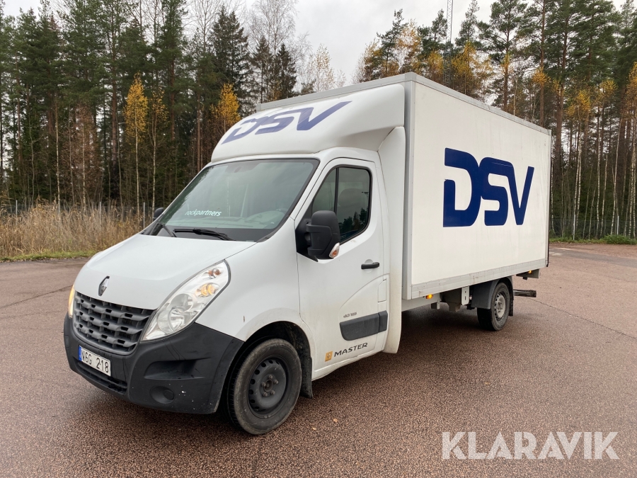 Lätt lastbil Renault Master med volymskåp & bakgavellyft