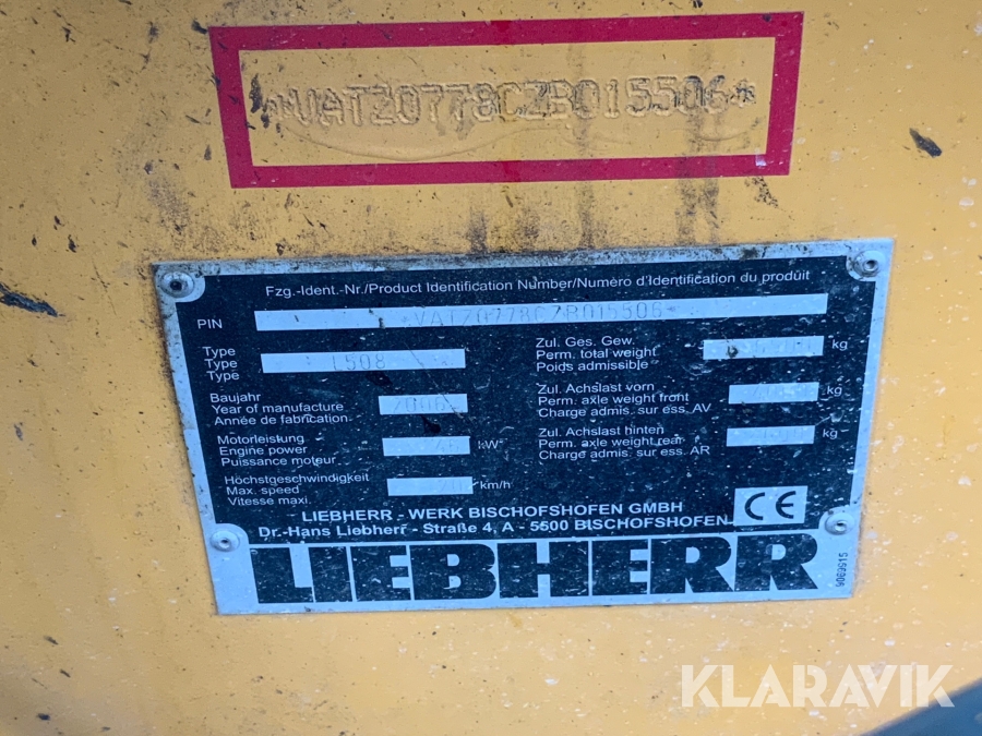 Lastmaskin Liebherr L508