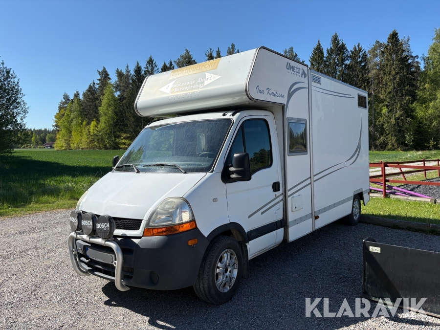 Hästtransport/hästbil Renault Master med Umesläp