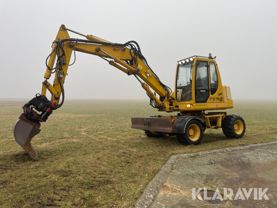 Grävmaskin Komatsu PW 110 R med redskap