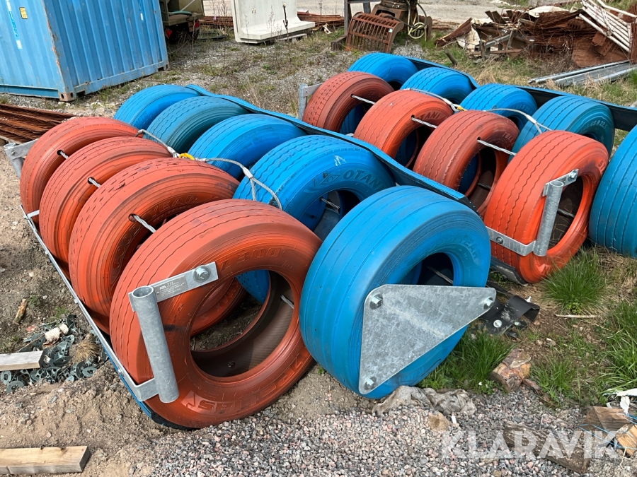 Däckbuffert ATA 2000/100 inkl skyltstativ - trafikbuffert för 100km/h (2uppsättningar)