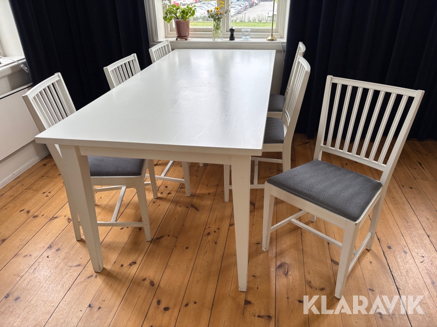 Bord och 6st stolar