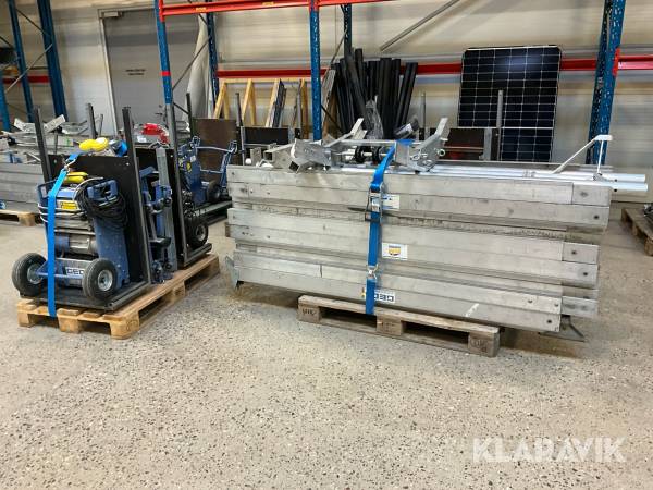 Materiallhiss med 2st solcellsläde Geda 200 Standard