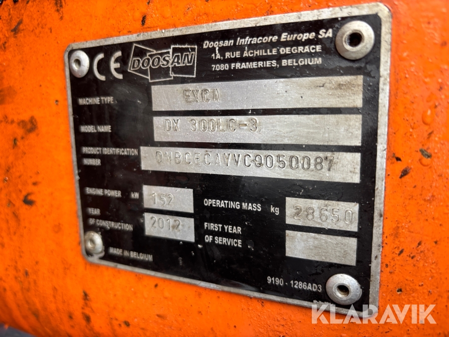 Grävmaskin Doosan DX 300LC-3